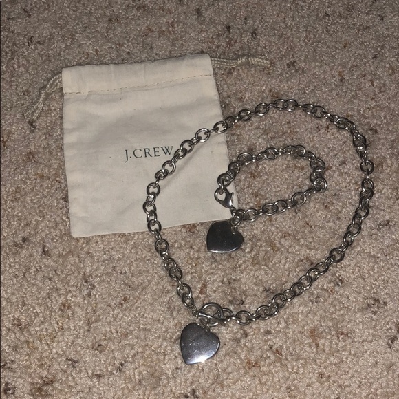 J. Crew Jewelry - NWOT Matching J. Crew Heart Necklace/Bracelet Set